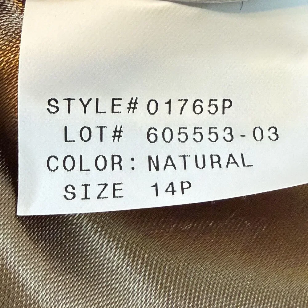 Larry Levine 100% Camel Hair Coat 14P Petite Tan Natural Overcoat Italy Fabric